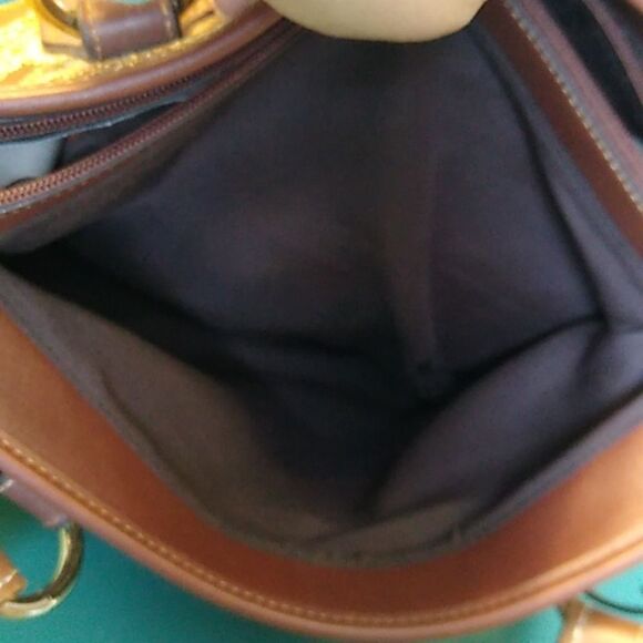 Vintage Etienne Aigner Tapestry Brown and Gold Women's Bag - Picture 9 of 15